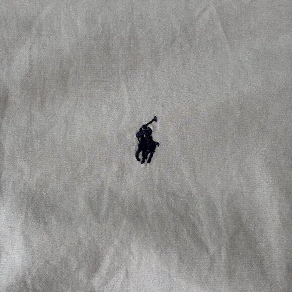 VTG Polo Ralph Lauren Mens Shirt Large Beige Button Down Short Sleeve Preppy Y2K - Picture 3 of 15